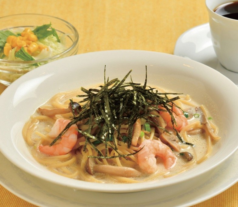 きのことエビのスープスパゲッティ